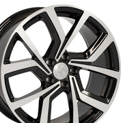 OE Wheels VW29 18x8 5x112 42et Gloss Black Machined Wheel SET