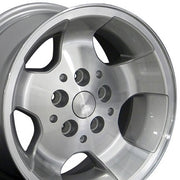 OE Wheels JP08 15x8 5x114.3 25.4et Gloss Silver Machined Wheel SET