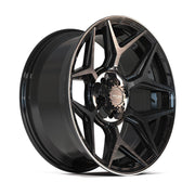 4PLAY 4P06 20x9 5x127 + 5x139.7 Gloss Black Brushed with Tinted Clear Wheels 275-55-20 Sailun TerraMax RT Tires SET