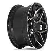 4P06 Gloss Black Brushed with Tinted Clear