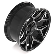 4P06 Gloss Black Brushed with Tinted Clear