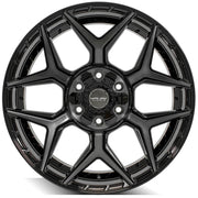 4PLAY 4P06 20x9 6x135 + 6x139.7 Gloss Black Brushed with Tinted Clear Wheels 275-55-20 Sailun TerraMax RT Tires SET