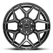 4PLAY 4P06 20x9 6x135 + 6x139.7 Gloss Black Brushed with Tinted Clear Wheels 275-55-20 TBB TS-37 AT Tires SET