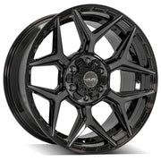 4PLAY 4P06 20x9 6x135 + 6x139.7 Gloss Black Brushed with Tinted Clear Wheels 275-55-20 Sailun TerraMax RT Tires SET