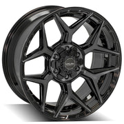 4PLAY 4P06 20x9 6x135 + 6x139.7 Gloss Black Brushed with Tinted Clear Wheels 275-55-20 Sailun TerraMax RT Tires SET