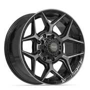 20x9 4P06 Gloss Black Brushed with Tinted Clear - 8x180 +0ET