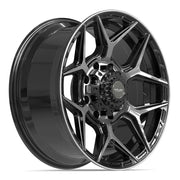 20x9 4P06 Gloss Black Brushed with Tinted Clear - 8x180 +0ET