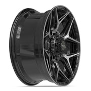 20x9 4P06 Gloss Black Brushed with Tinted Clear - 8x180 +0ET