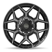 20x9 4P06 Gloss Black Brushed with Tinted Clear - 8x165.1 +0ET