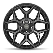 20x10 4P06 Gloss Black Brushed with Tinted Clear - 5x127 + 5x139.7 -18ET