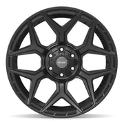 Set(4) 22x9 4P06 Satin Black - 6x135 &amp; 6x139.7 +12ET with 33x12.50r22 TBB TS-57 RT Tires