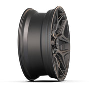 4PLAY 4P06 22x9 6x135 + 6x139.7 12et Satin Black Wheel SET