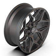 4PLAY 4P06 22x9 6x135 + 6x139.7 12et Satin Black Wheel SET