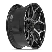 22x9 4P06 Gloss Black Brushed with Tinted Clear - 6x135 + 6x139.7 +12ET
