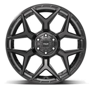 Set(4) 22x10 4P06 Satin Black - 6x135 &amp; 6x139.7 -18ET with 33x12.50r22 Sailun TerraMax RT Tires