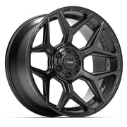 Set(4) 22x10 4P06 Satin Black - 6x135 &amp; 6x139.7 -18ET with 33x12.50r22 Sailun TerraMax RT Tires