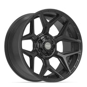 Set(4) 22x10 4P06 Satin Black - 6x135 &amp; 6x139.7 -18ET with 33x12.50r22 TBB TS-57 RT Tires