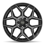 Set(4) 22x10 4P06 Gloss Black Brushed with Tinted Clear - 6x135 &amp; 6x139.7 -18ET with 285/45r22 Bridgestone Dueler Alenza HL Tires