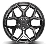 4PLAY 4P06 22x12 5x127 + 5x139.7 -44et Gloss Black Brushed with Tinted Clear Wheel SET