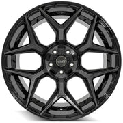 4PLAY 4P06 22x12 5x127 + 5x139.7 -44et Gloss Black Brushed with Tinted Clear Wheel SET