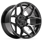 4P06 Gloss Black Brushed with Tinted Clear