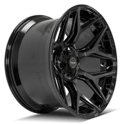 4PLAY 4P06 22x12 5x127 + 5x139.7 -44et Gloss Black Brushed with Tinted Clear Wheel SET