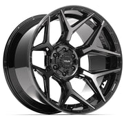 4P06 Gloss Black Brushed with Tinted Clear