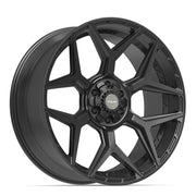 Set(4) 24x10 4P06 Satin Black - 6x135 &amp; 6x139.7 +18ET with 295/35r24 Sailun Atrezzo SVR LX+ Tires
