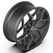4PLAY 4P06 24x10 6x135 + 6x139.7 18et Satin Black Wheel SET