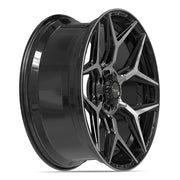 4PLAY 4P06 24x10 6x135 + 6x139.7 18et Gloss Black Brushed with Tinted Clear Wheel