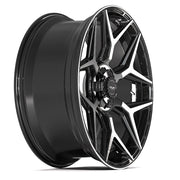 4PLAY 4P06 24x10 6x135 + 6x139.7 18et Gloss Black Brushed with Tinted Clear Wheel SET