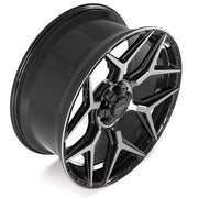 4PLAY 4P06 24x10 6x135 + 6x139.7 18et Gloss Black Brushed with Tinted Clear Wheel SET