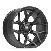 Set(4) 24x12 4P06 Satin Black - 6x135 &amp; 6x139.7 -44ET with 305/35r24 Ironman iMove GEN 2 Tires &amp; TPMS