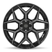 24x12 4P06 Gloss Black Brushed with Tinted Clear - 6x135 + 6x139.7 -44ET