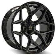 4PLAY 4P06 24x12 6x135 + 6x139.7 -44et Gloss Black Brushed with Tinted Clear Wheel SET