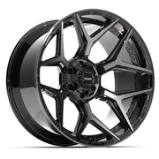 4PLAY 4P06 24x12 6x135 + 6x139.7 -44et Gloss Black Brushed with Tinted Clear Wheel SET