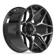 24x12 4P06 Gloss Black Brushed with Tinted Clear - 6x135 + 6x139.7 -44ET