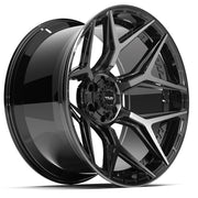 4PLAY 4P06 24x12 6x135 + 6x139.7 -44et Gloss Black Brushed with Tinted Clear Wheel SET