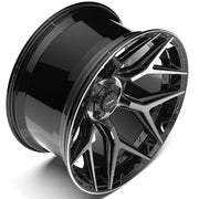 4P06 Gloss Black Brushed with Tinted Clear