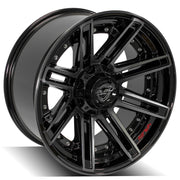 4PLAY 4P08 20x10 6x135 + 6x139.7 -18et Gloss Black Brushed with Tinted Clear Wheel SET
