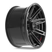 20x10 4P08 Gloss Black Brushed with Tinted Clear - 6x135 + 6x139.7 -18ET