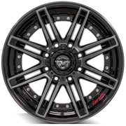4P08 Gloss Black Brushed with Tinted Clear