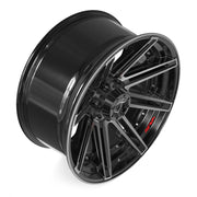 22x10 4P08 Gloss Black Brushed with Tinted Clear - 6x135 + 6x139.7 -18ET
