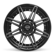 Set(4) 22x10 4P08 Gloss Black Brushed with Tinted Clear - 8x165.1 -24ET