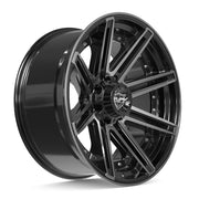 Set(4) 22x10 4P08 Gloss Black Brushed with Tinted Clear - 8x165.1 -24ET
