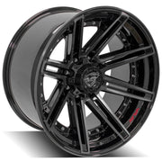4P08 Gloss Black Brushed with Tinted Clear