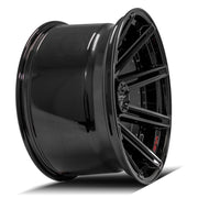 Set(4) 22x12 4P08 Gloss Black Brushed with Tinted Clear - 8x170 -44ET