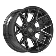 20x10 4P40 Gloss Black Brushed with Tinted Clear - 6x135 + 6x139.7 -18ET