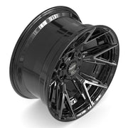 Set(4) 20x10 4P40 Gloss Black Brushed with Tinted Clear - 6x135 &amp; 6x139.7 -18ET