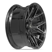 22x10 4P40 Gloss Black Brushed with Tinted Clear - 6x135 + 6x139.7 -18ET